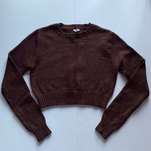 Garage Cropped Knit Sweater - Picture 1 of 4